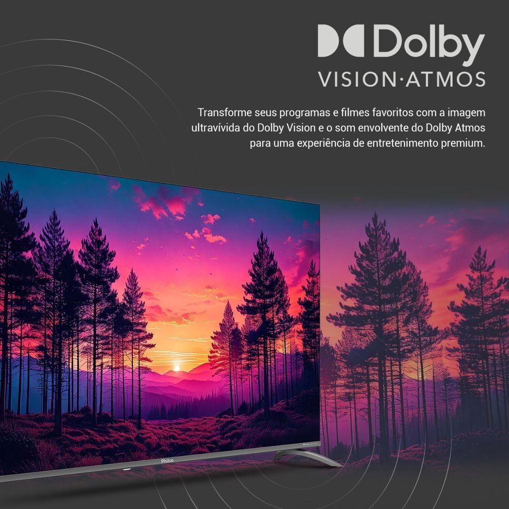 Smart Tv 60” Philco P60cga Led Google Tv Dolby Atmos