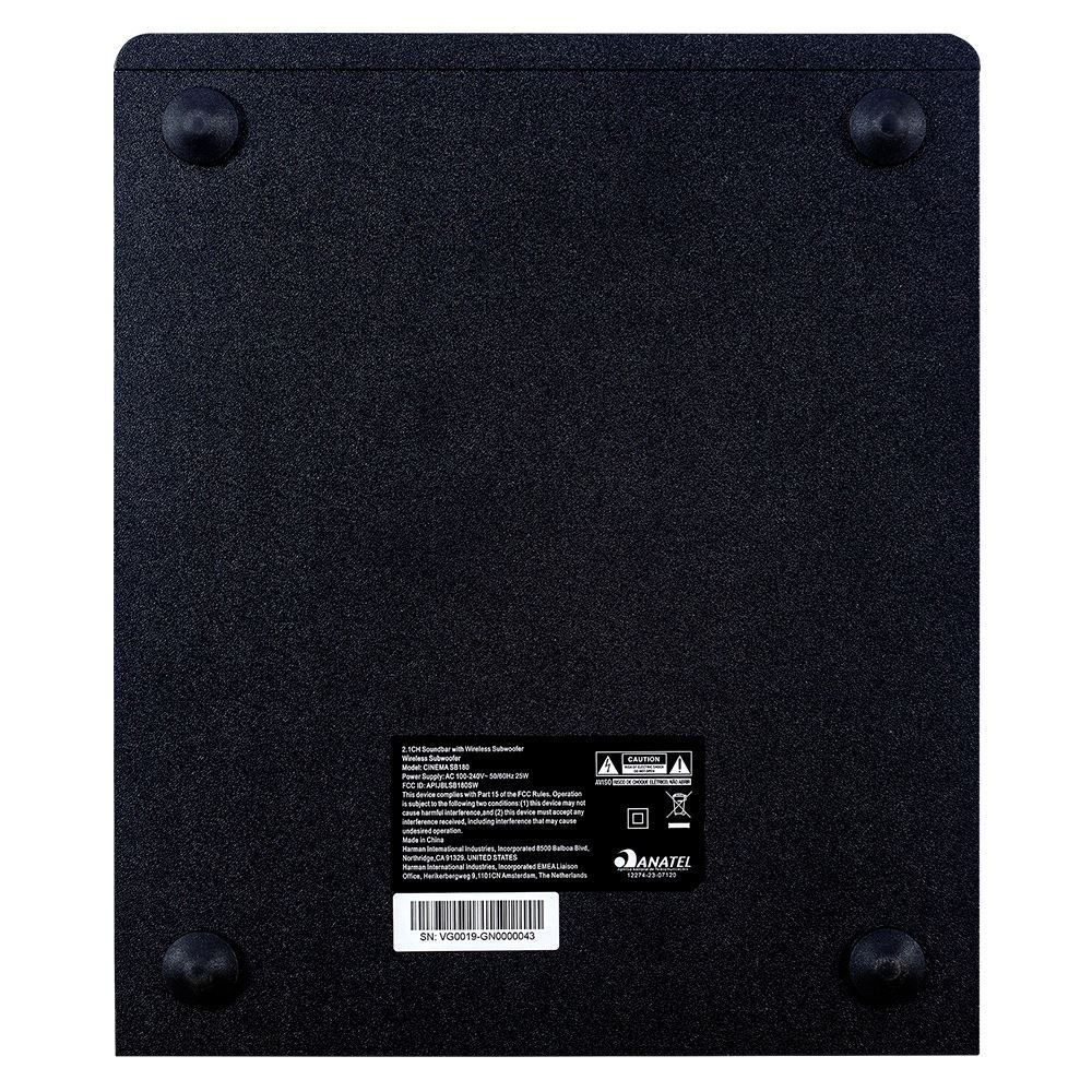 Soundbar Jbl Bluetooth 2.1 Canais Subwoofer Sem Fios Jblsb180 - Bivolt