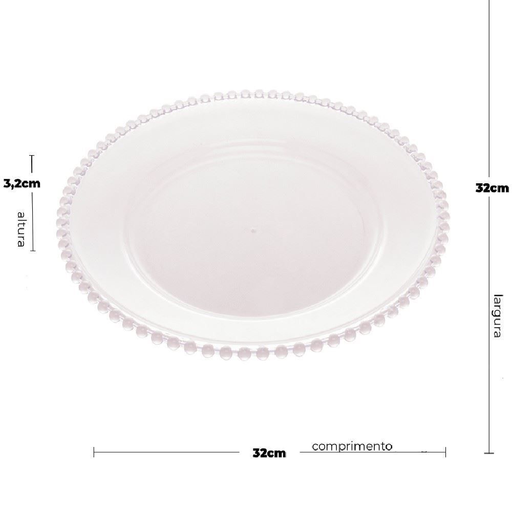 Sousplat Balls 33 Cm Lyor - Transparente