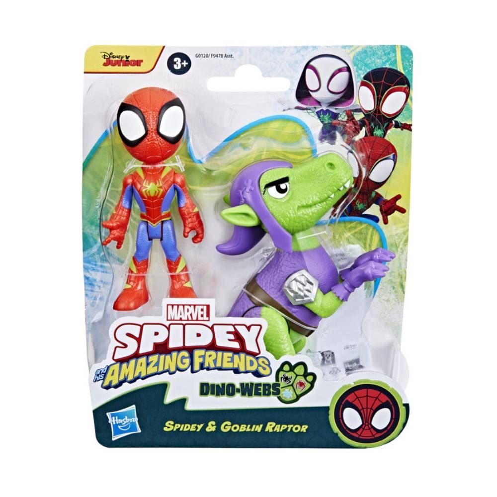 Spidey E Seus Amigos Dino-Webs Spidey E Duenderaptor Hasbro - G0120