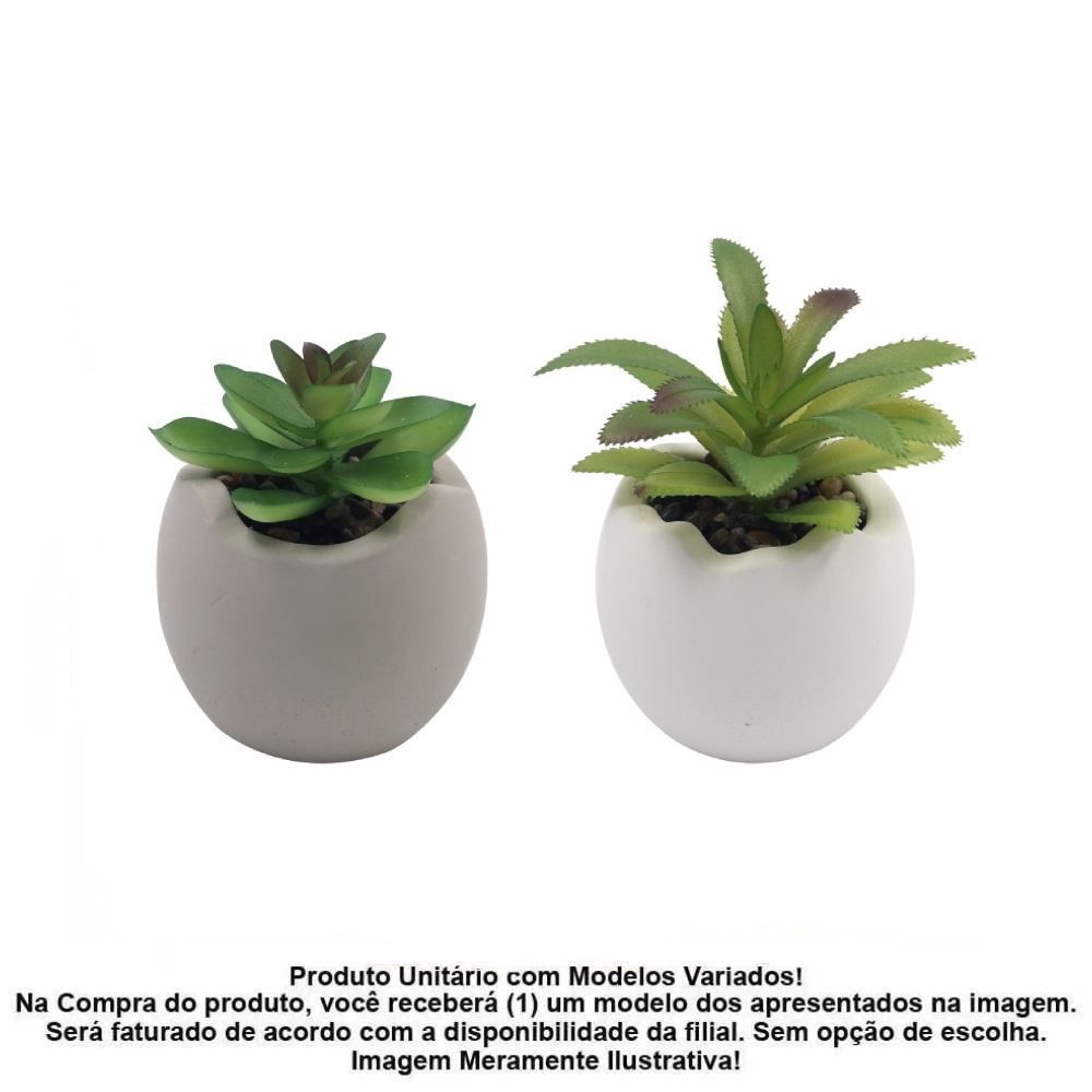 Suculenta Artificial Vaso de Cimento Havan Casa 12Cm - Sortido