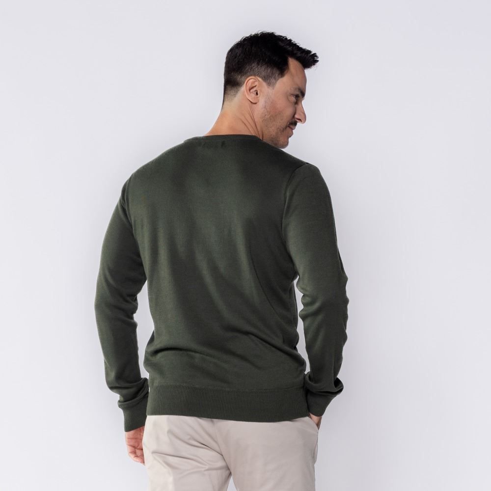 Suéter Masculino De Tricot Gola Redonda Marc Alain