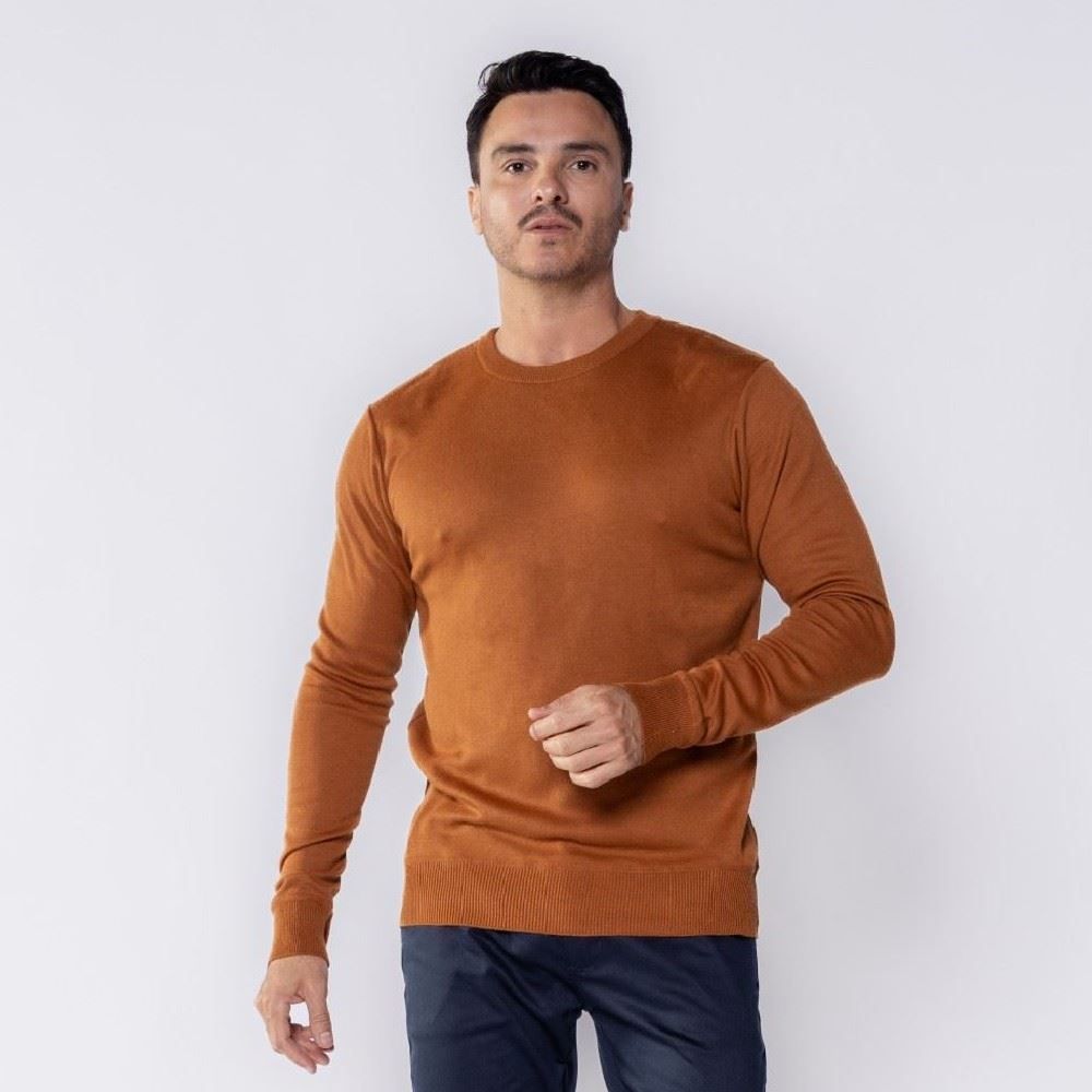 Suéter Masculino De Tricot Gola Redonda Marc Alain