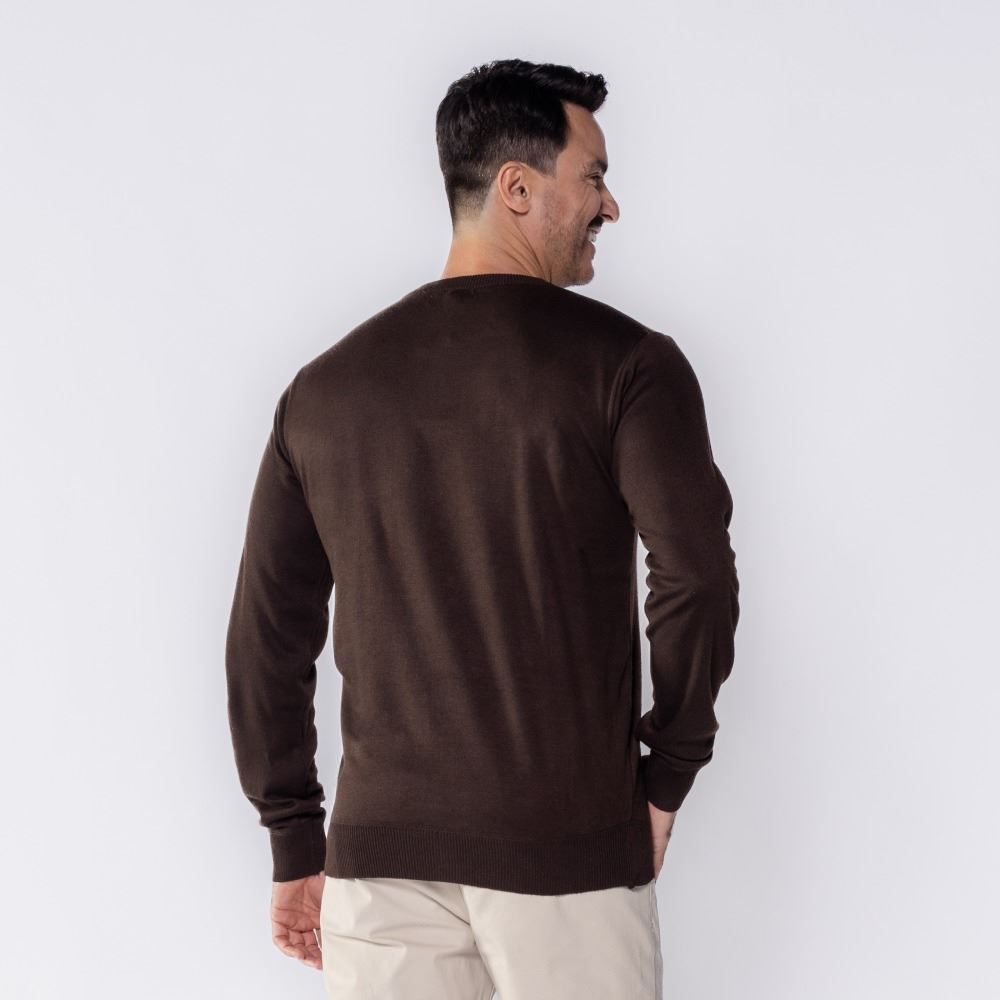 Suéter Masculino De Tricot Gola Redonda Marc Alain