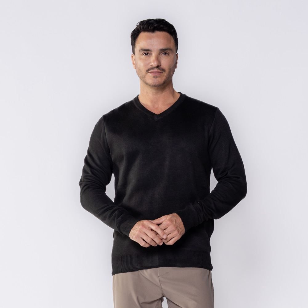 Suéter Masculino De Tricot Gola V Marc Alain