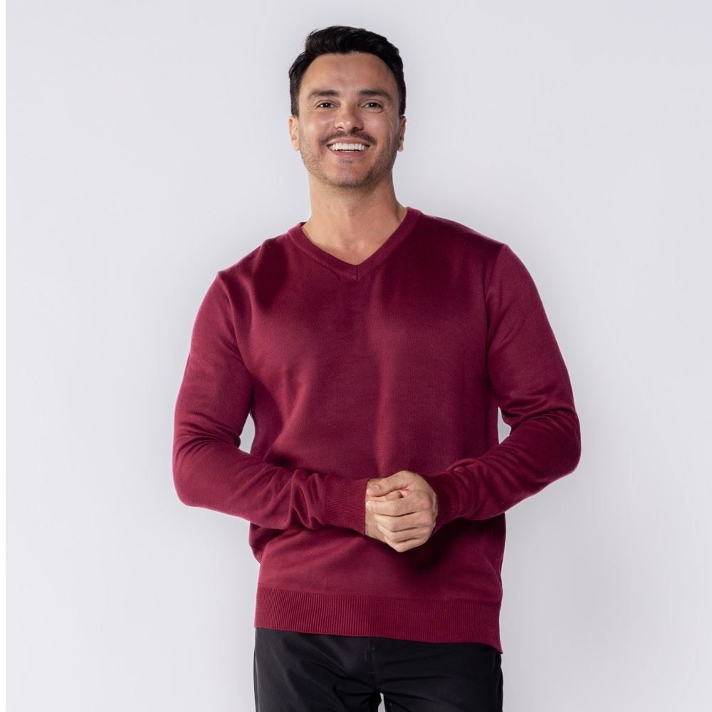 Suéter Masculino De Tricot Gola V Marc Alain