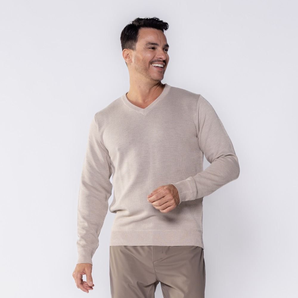 Suéter Masculino De Tricot Gola V Marc Alain