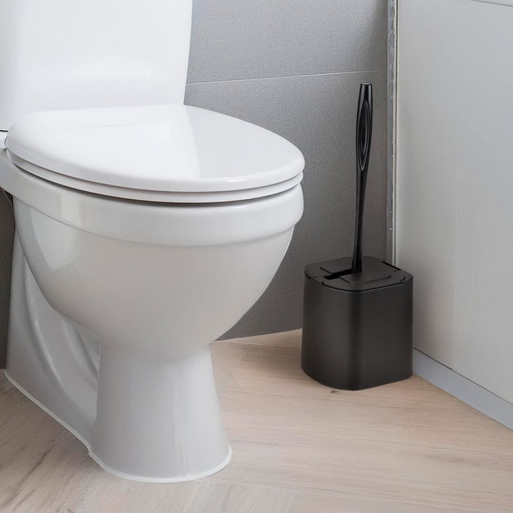 Suporte De Escova Sanitária Quadrado Black Arthi