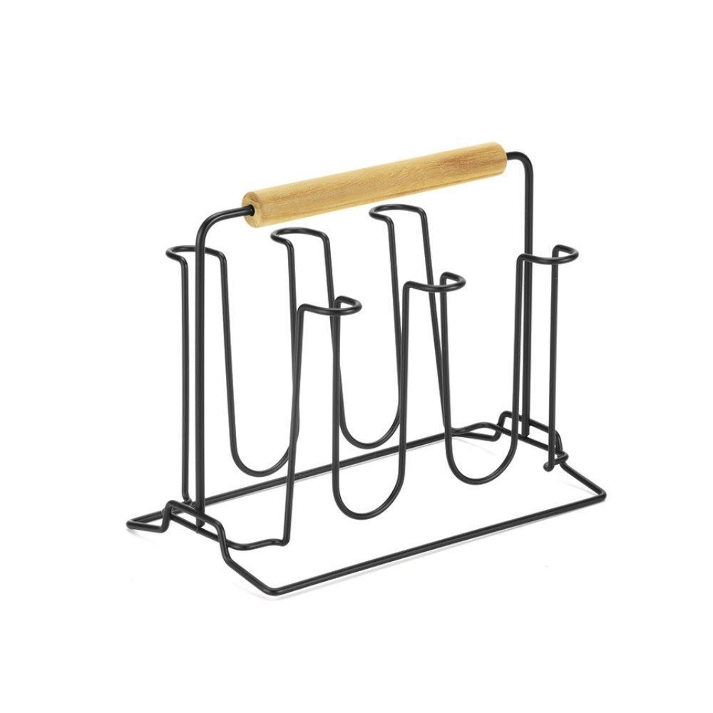 Suporte Para 6 Copos Eco Design Black Arthi - Preto