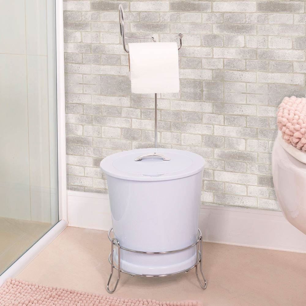 Suporte Para Papel Higiênico Com Lixeira Niquelart - Cromado