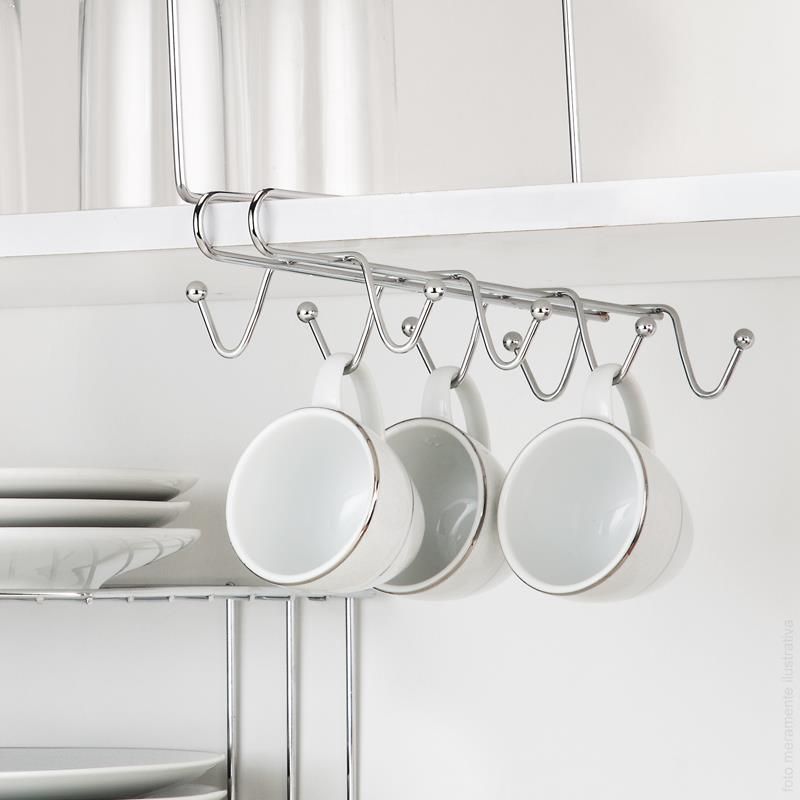 Suporte Para Xícaras Cromado Arthi - Aço