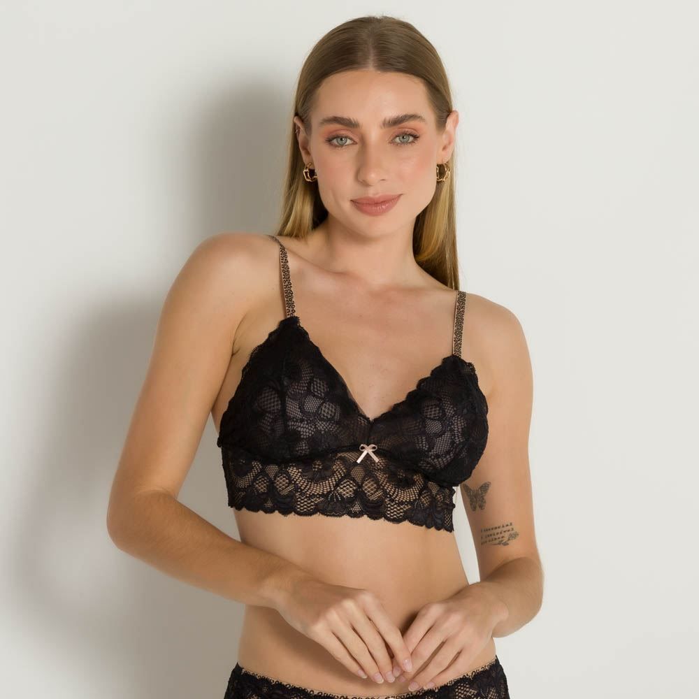 Sutiã Sem Bojo Todo De Renda Camila Moretti