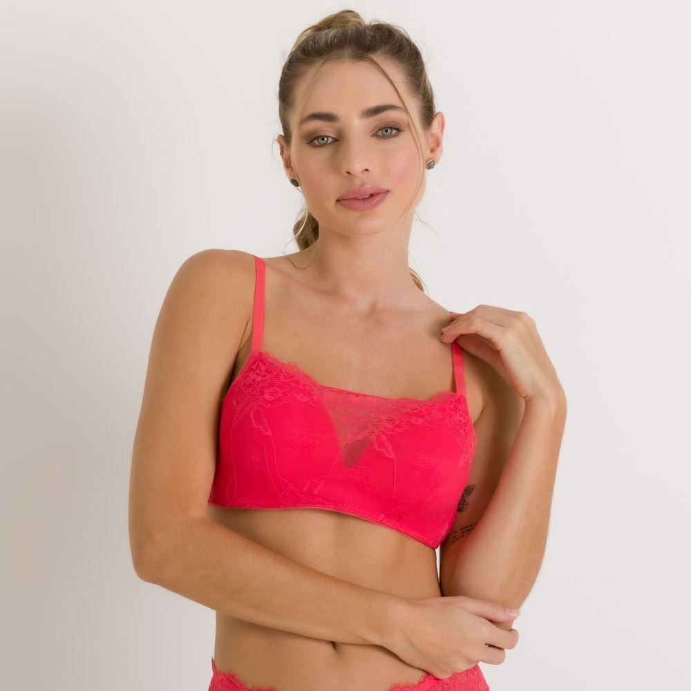 Sutiã Top Em Renda De Poliamida Camila Moretti