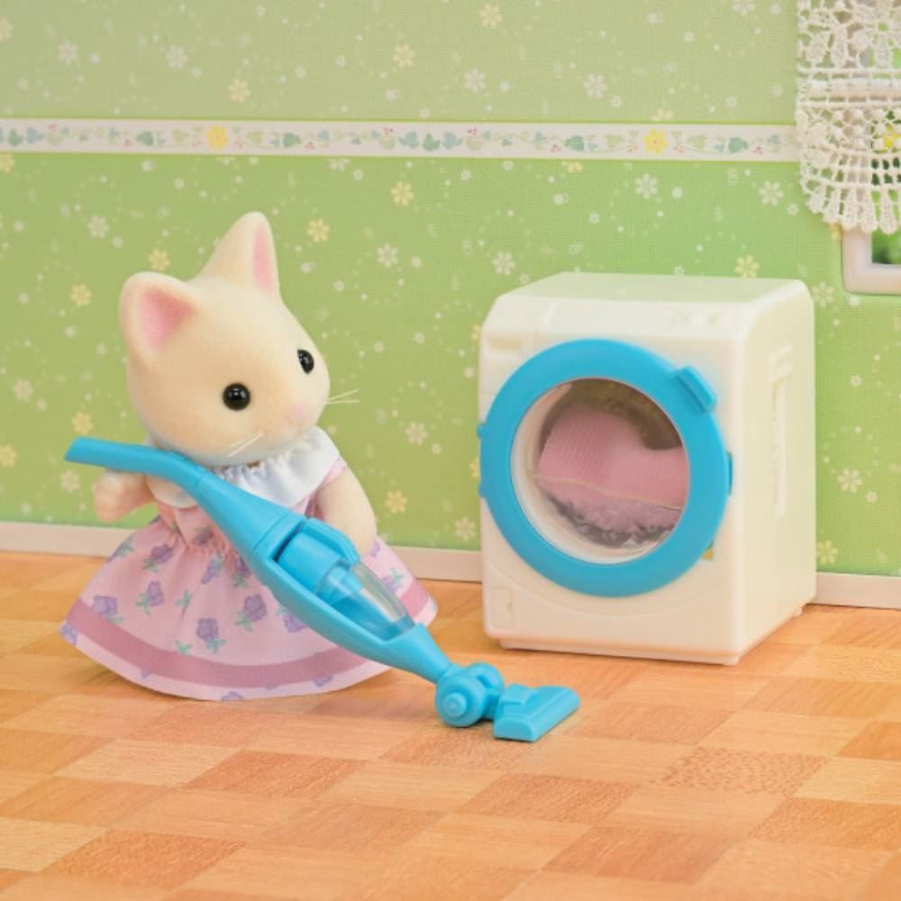 Sylvanian Families Conjunto Lavagem E Limpeza Menina Gato Primavera Epoch - 5775
