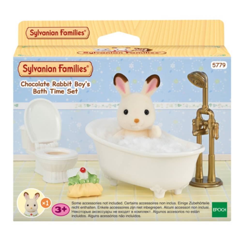 Sylvanian Families Hora Do Banho Menino Coelho Chocolate - 5779