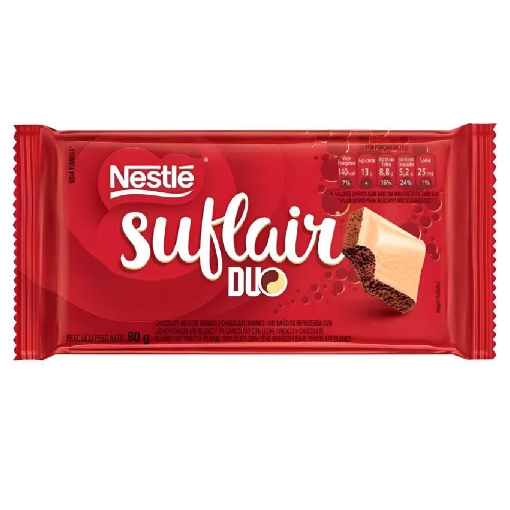 Barra De Chocolate Suflair Duo Nestlé - 80g