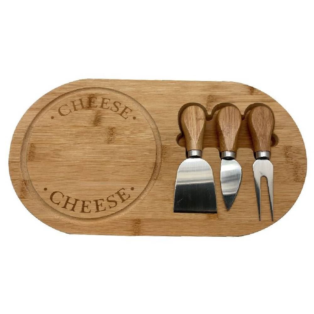 Tabua De Queijos Bambu Havan Casa 3Peças - Bambu