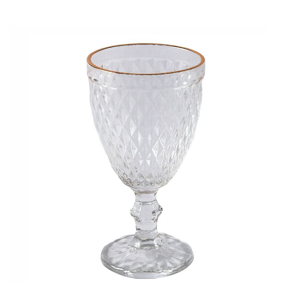 Taça de Água com Filete Dourado Havan Casa 320Ml - Vidro