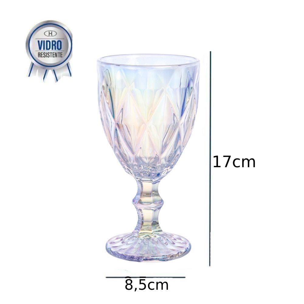 Taça De Água Diamante Rainbow Multipresentes 300Ml - Furta Cor