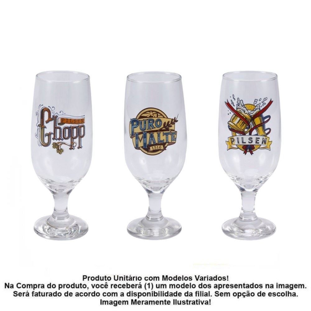 Taça De Cerveja Ateliê Brasão Nadir 300 Ml Sortido - vidro