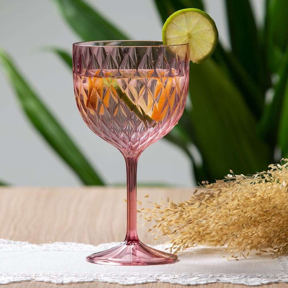 Taça De Gin Plasútil Glamour 540Ml - Rubelita