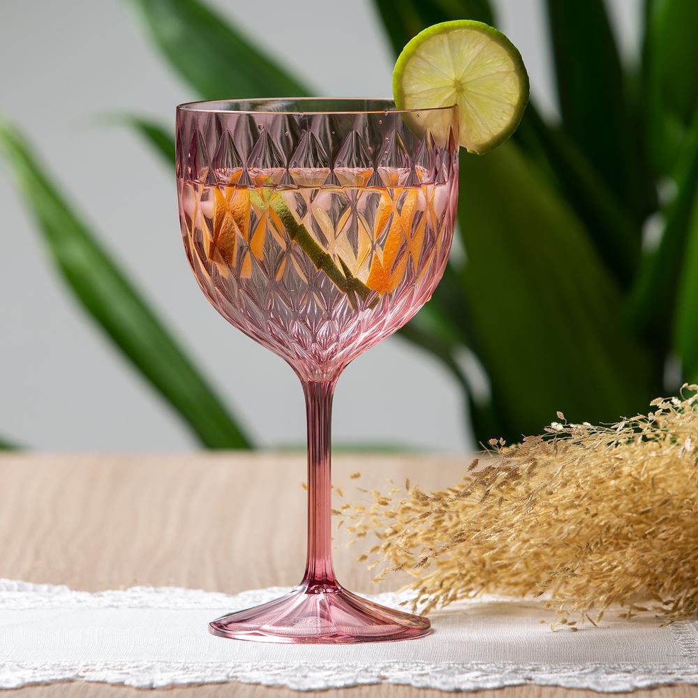 Taça De Gin Plasútil Glamour 540Ml - Rubelita