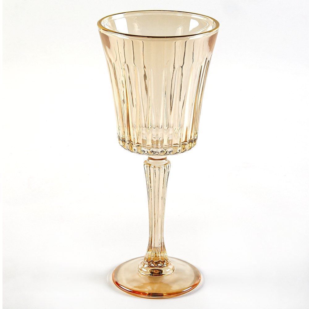 Taça De Vidro Egeu Filete Dourado Hauskraft 260Ml - Ambar