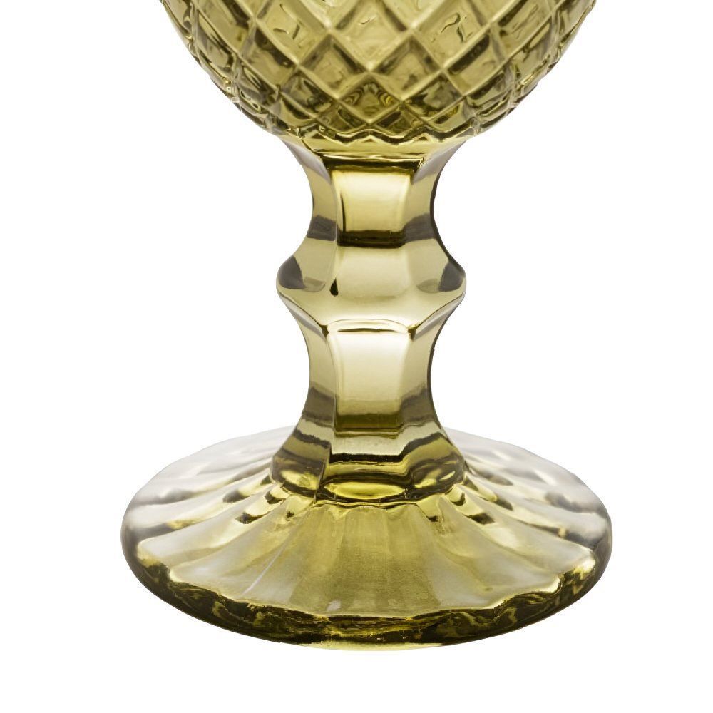 Taça De Vidro Greek Wolff 345 Ml - Verde