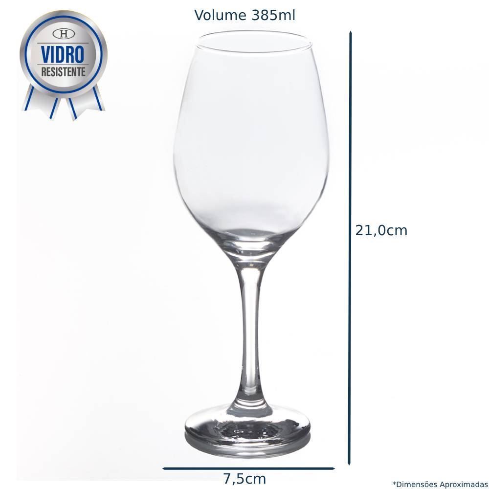Taça De Vinho Vidro Barone Nadir - 385ml