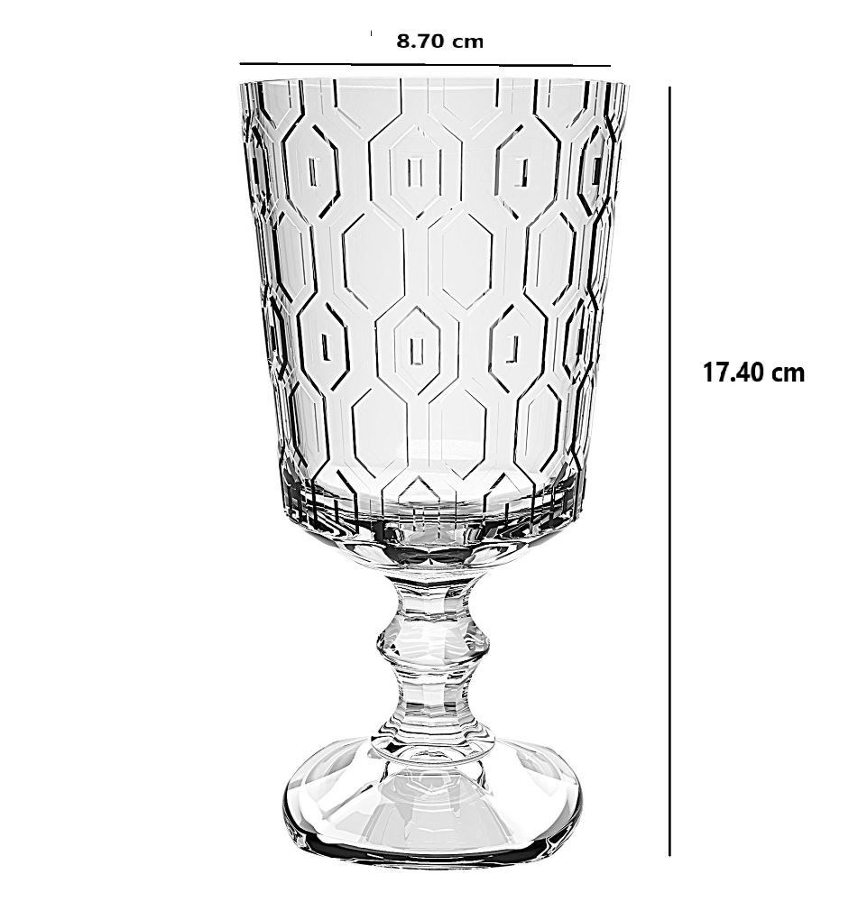 Taça Favos Cristal Ecológico 360Ml A17,4Cm
