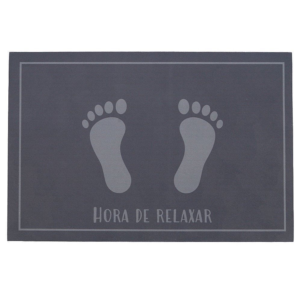 Tapete Acqua Sec para Banheiro 60X40 cm Havan Casa - Cinza Retangular