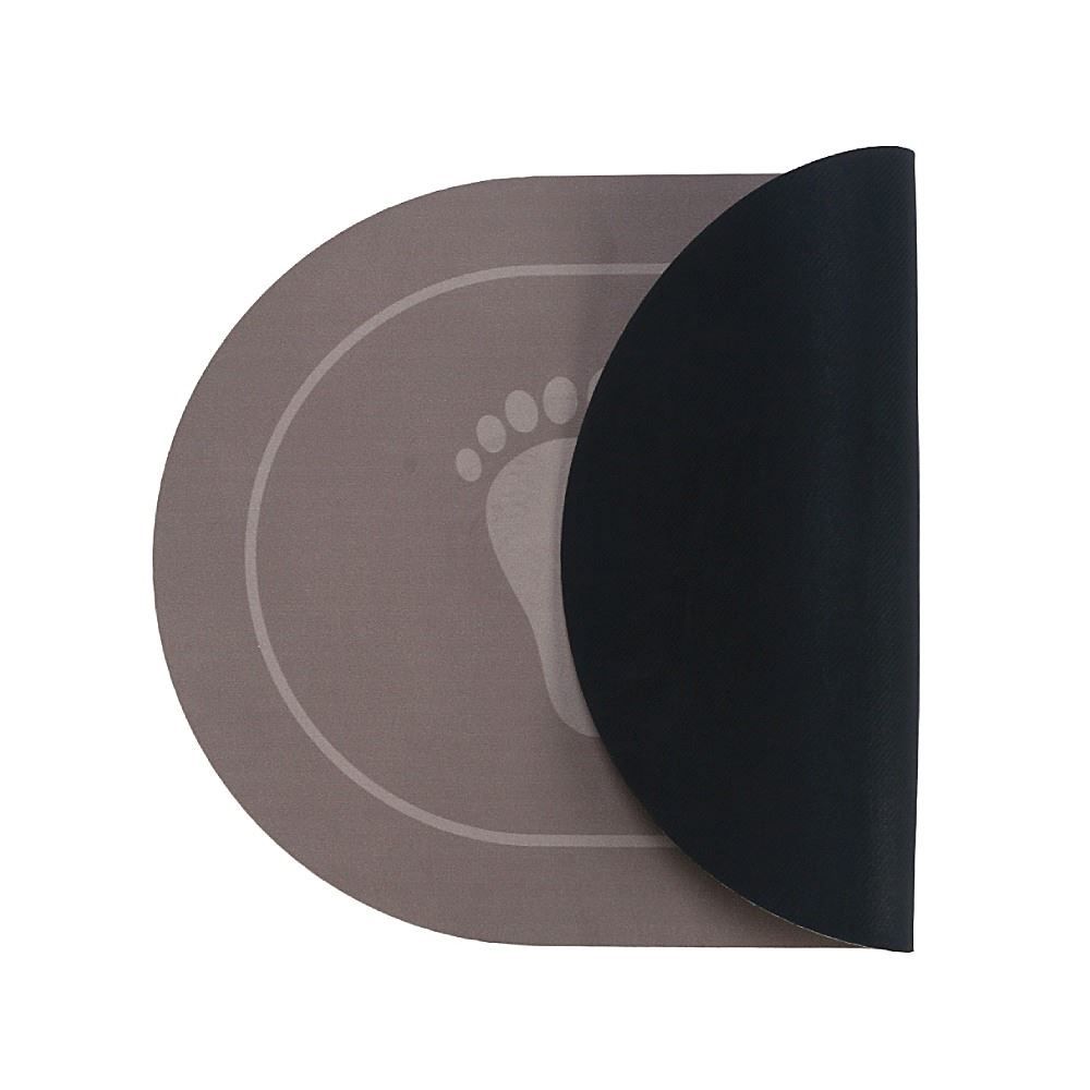 Tapete Acqua Sec para Banheiro 60X40 cm Havan Casa - Marrom Oval