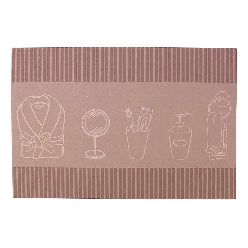 Tapete Acqua Sec para Banheiro 60X40 cm Havan Casa - Rosa Retangular