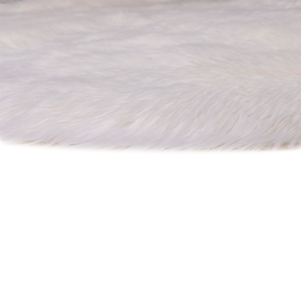 Tapete Alaska Redondo Para Quarto E Sala 1,50X1,50 M Havan Casa. - Branco