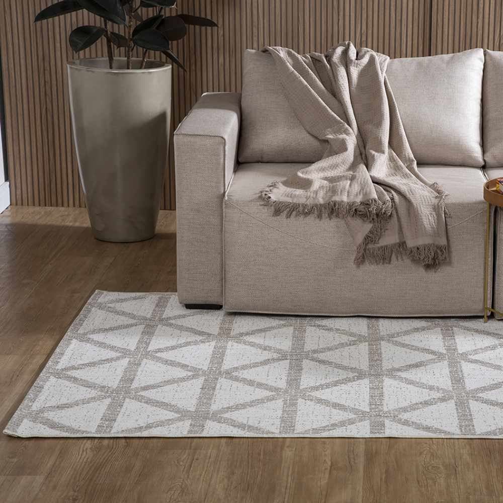 Tapete Quarto E Sala Amazonas 2,00X3,00 Metros Havan - Geométrico Bege