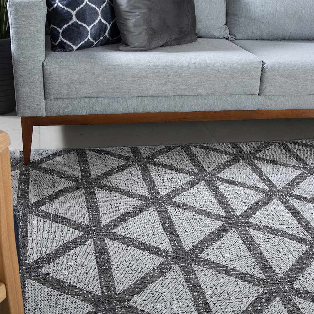 Tapete Quarto E Sala Amazonas 2,00X3,00 Metros Havan - Cinza Geométrico