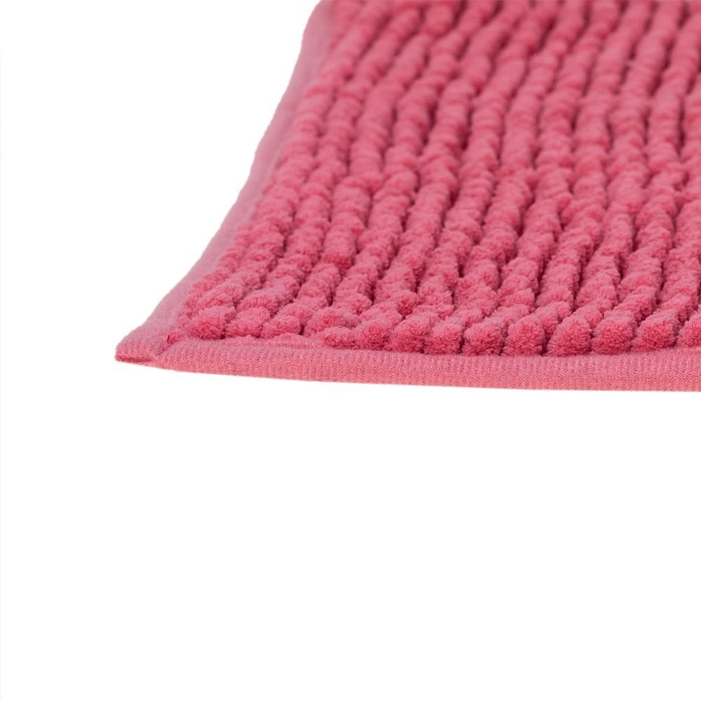 Tapete Banheiro 3Pcs Dobby - Rosa