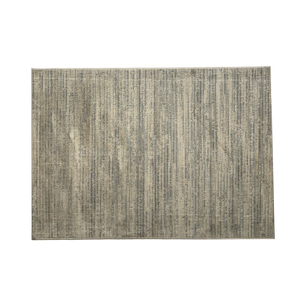 Tapete Belga Para Quarto E Sala 1,00X1,40 M Havan Casa - Listras Cinza E Bege