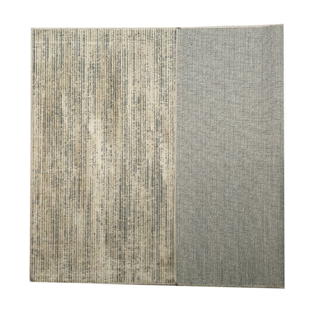 Tapete Belga Para Quarto E Sala 1,00X1,40 M Havan Casa - Listras Cinza E Bege