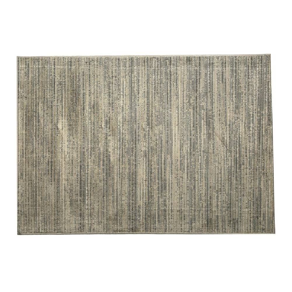 Tapete Para Quarto E Sala 1,40X2,00 M Belga Havan Casa - Listras Cinza E Bege