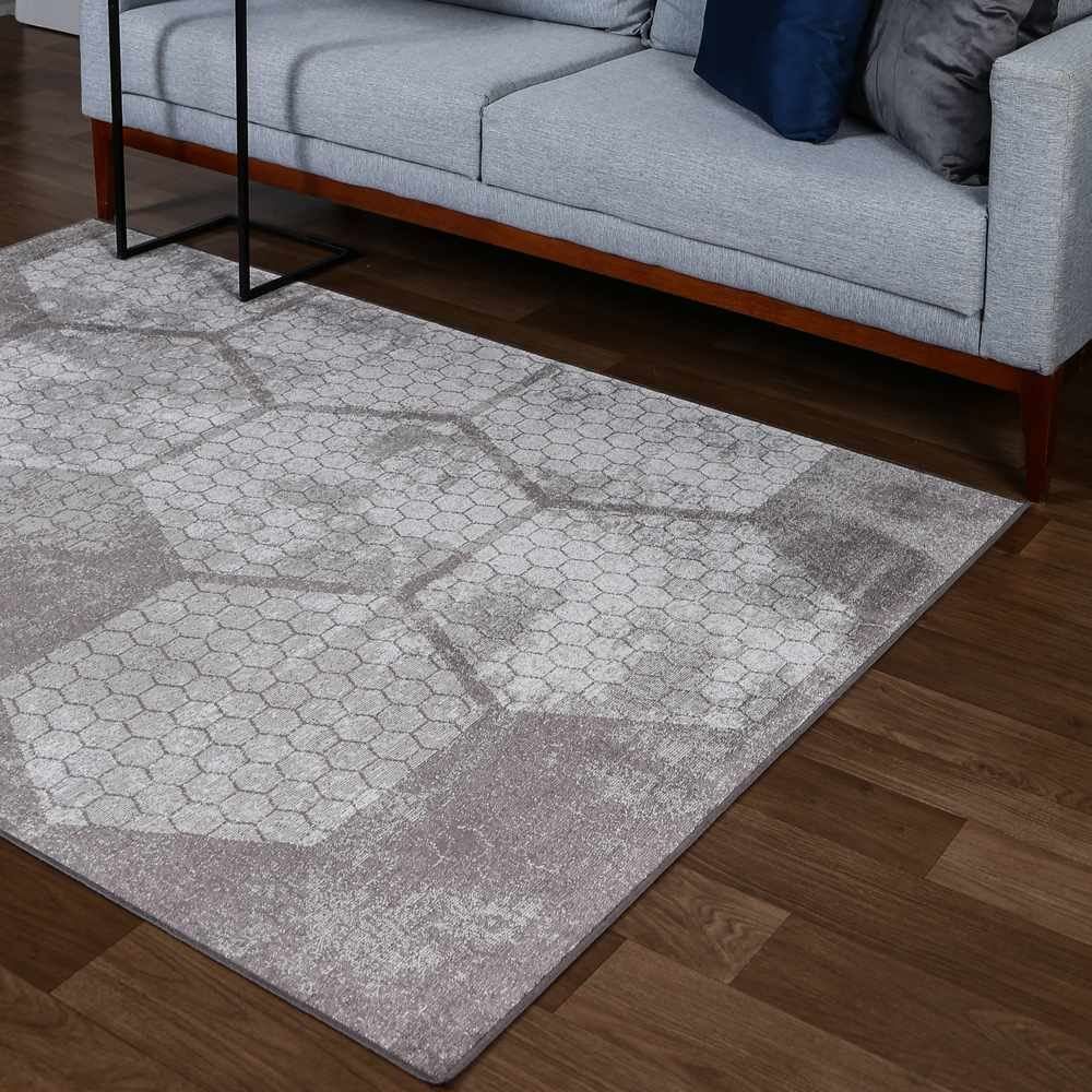 Tapete Belga Para Quarto E Sala 1,40X2,00 Havan  - Marrom Geo