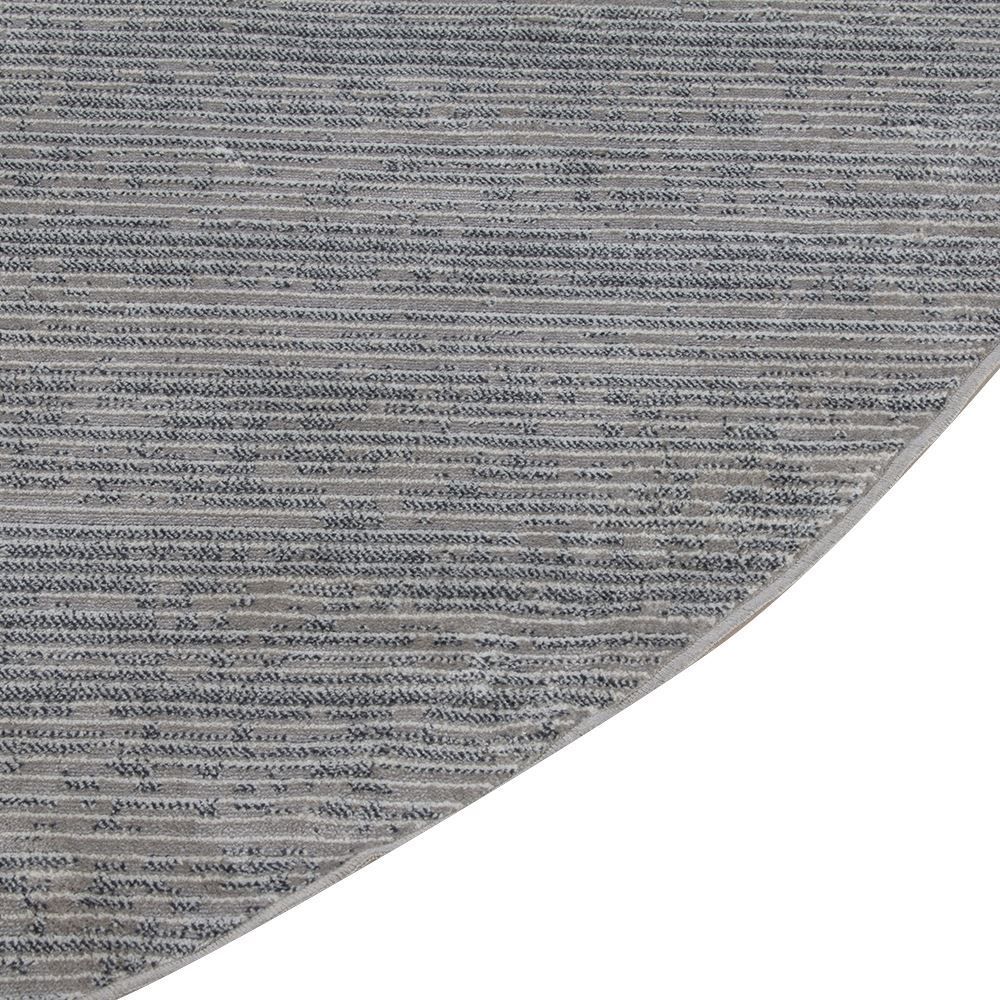 Tapete Belga 2,00 M De Diâmetro Para Quarto E Sala Havan Casa - Listras Cinza E Bege