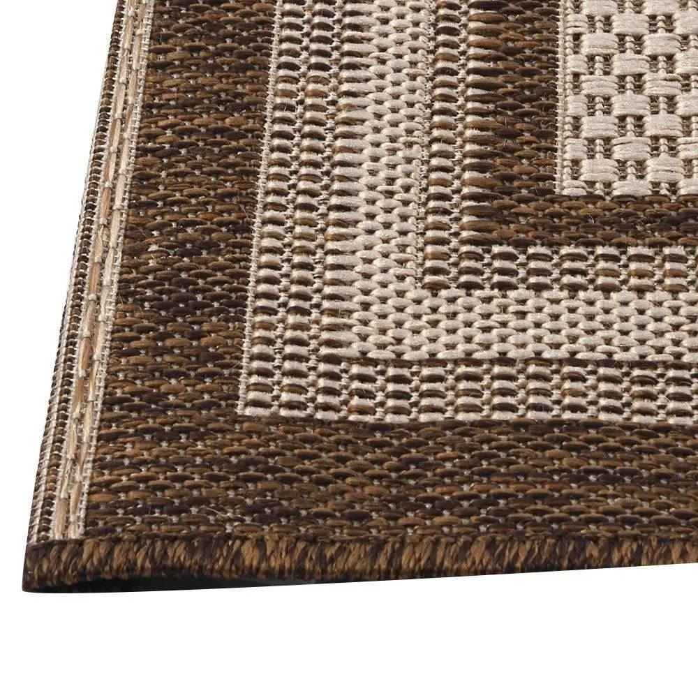 Tapete Para Cozinha Cancun Sisal 1,00X1,50 M  Havan Casa - Bordas Marrom