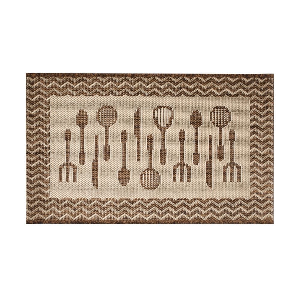 Tapete Cancun 50X80cm Sisal Havan Casa - Talheres Marrom