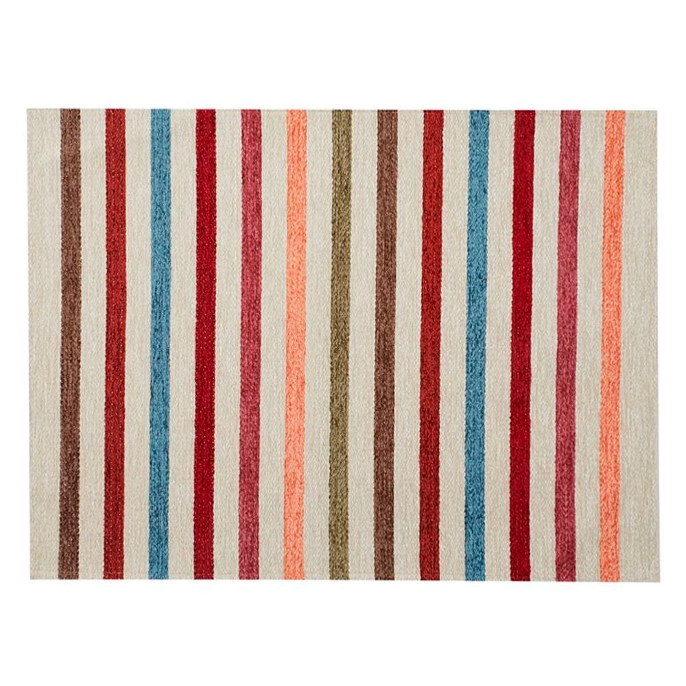 Tapete Chenile 1,20X1,60M Quarto E Sala Havan - Off White Listrado