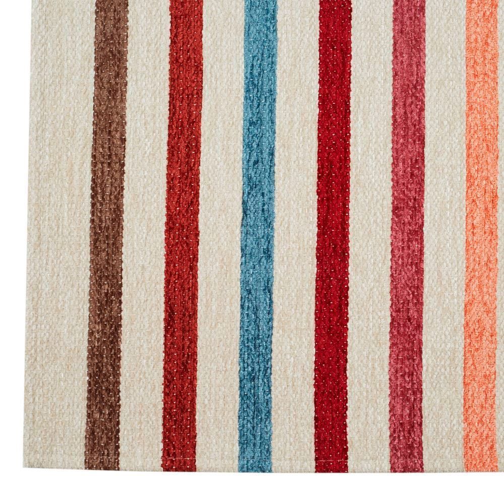 Tapete Chenile 1,20X1,60M Quarto E Sala Havan - Off White Listrado