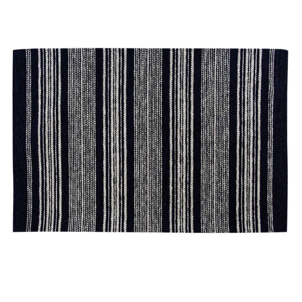 Tapete Para Quarto E Sala Chinele 1,20X1,60 M Havan - Preto Listra