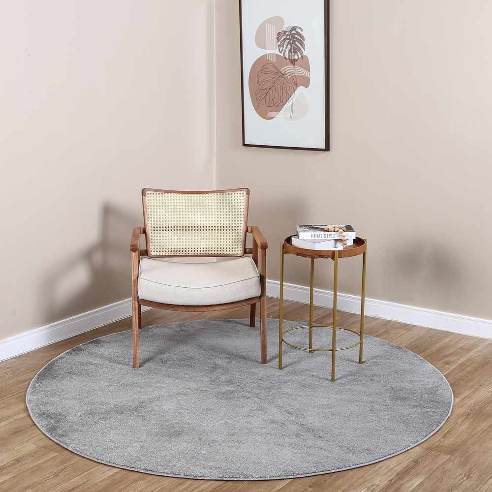 Tapete Quarto E Sala Redondo Denver 2,00X2,00 M Havan Casa - Cinza