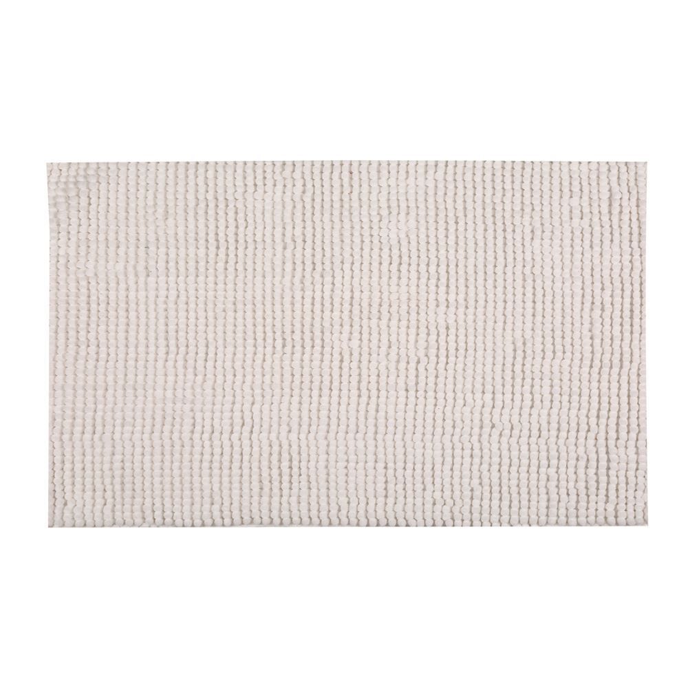 Tapete Dobby 45X70cm Para Banheiro Finecasa - Branco