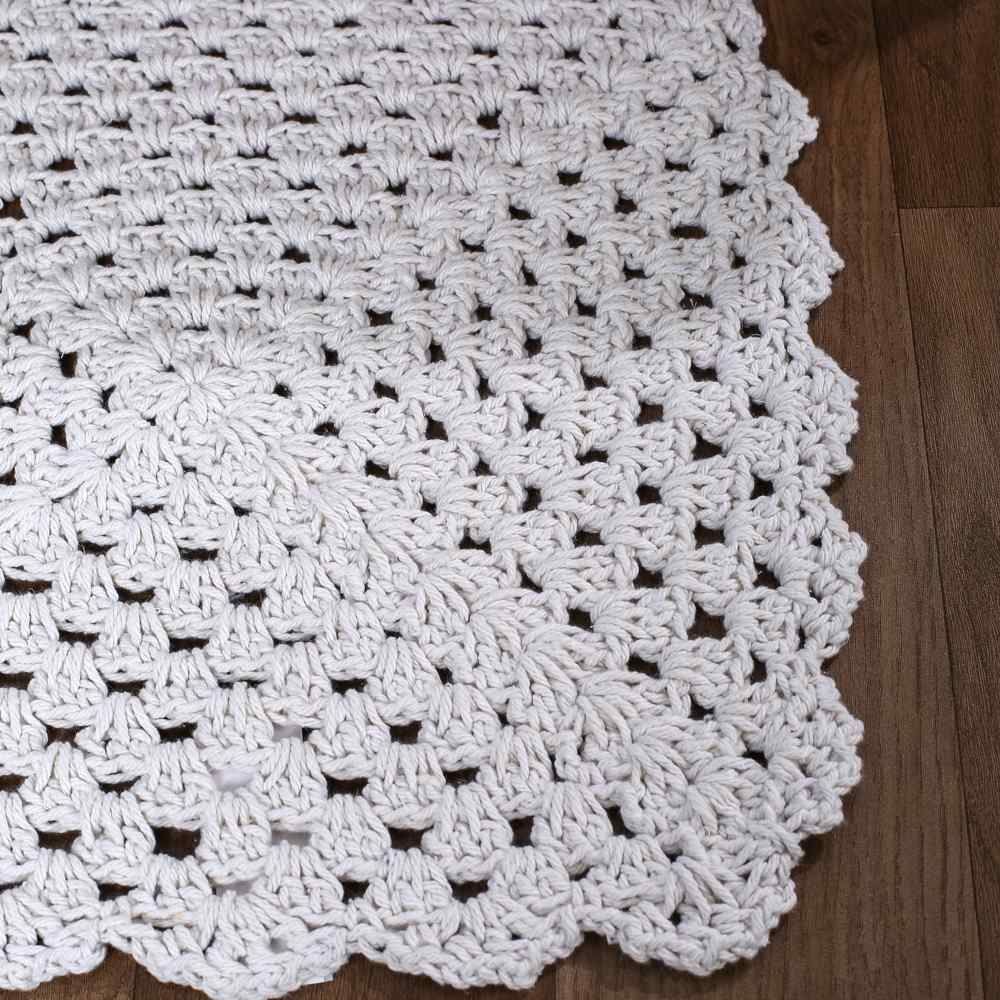 Tapete De Crochê Florisbella 40X60cm Havan - Branco